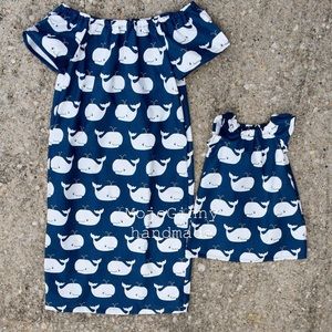 Mommy and me matching dresses.